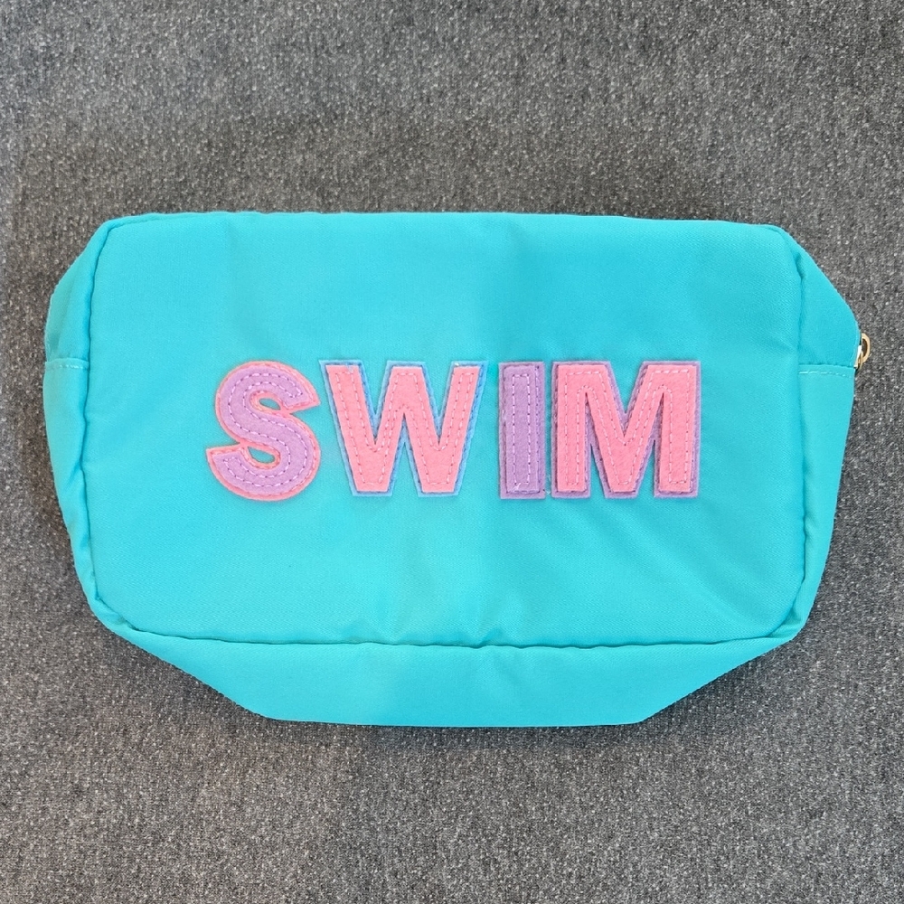 Kids Swim Bag - Turquoise with Pink and Purple Accents